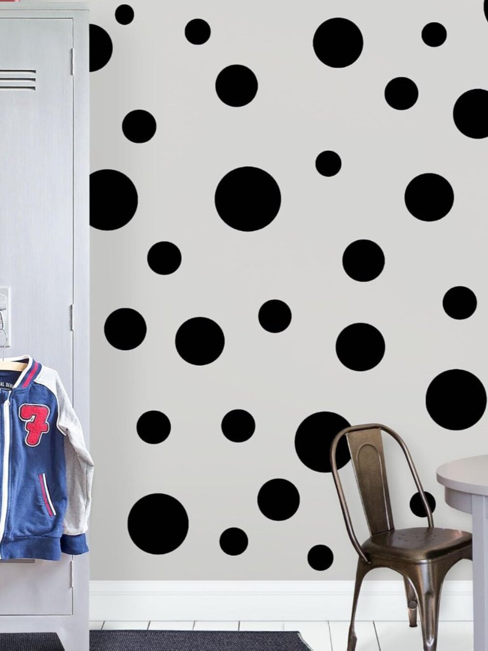 Black Polka Dot Wall Decals, Girls Room Wall Decor Stickers, Wall Dots, Vinyl Ci